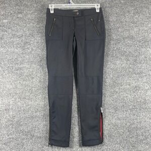 Erin Snow Ski Pants Womens 4 Black Technical Fleece Lined Slim Fit Apres Luxury